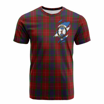 Fraser Clan Crest In Me Tartan Cotton T-shirt Scotland Flag Style