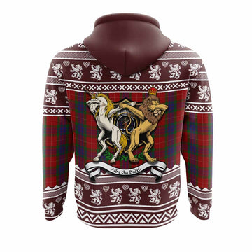 Fraser Clan Tartan Crest Christmas Hoodie Coat of Arms Funny Style