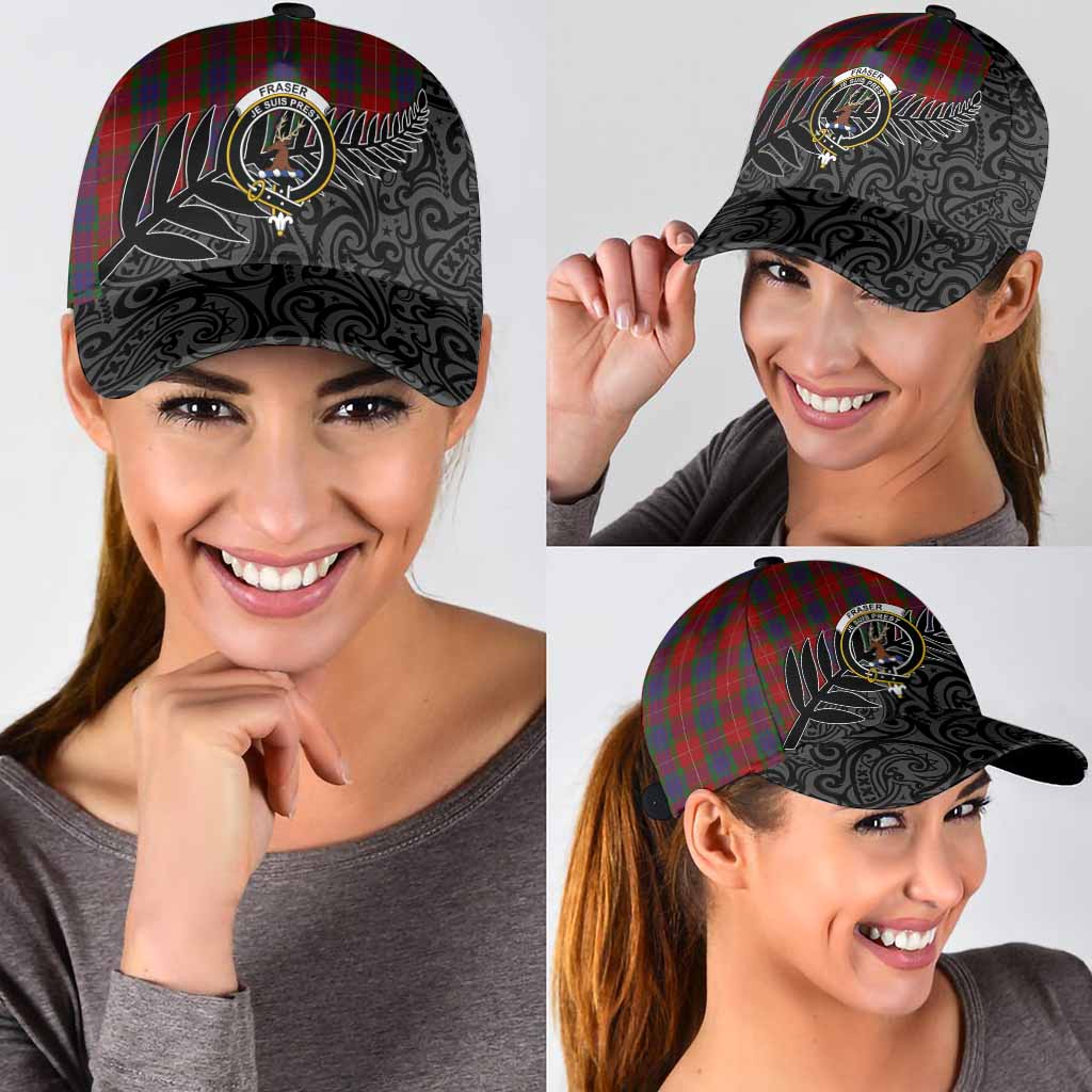 Fraser Crest Tartan Classic Cap with New Zealand Silver Fern Half Style