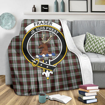 Fraser Dress Tartan Blanket with Family Crest