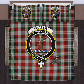 Fraser Dress Tartan Bedding Set with Family Crest