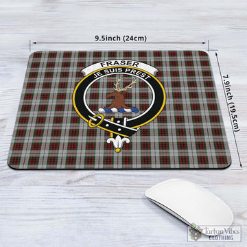Fraser Dress Tartan Mouse Pad with Family Crest