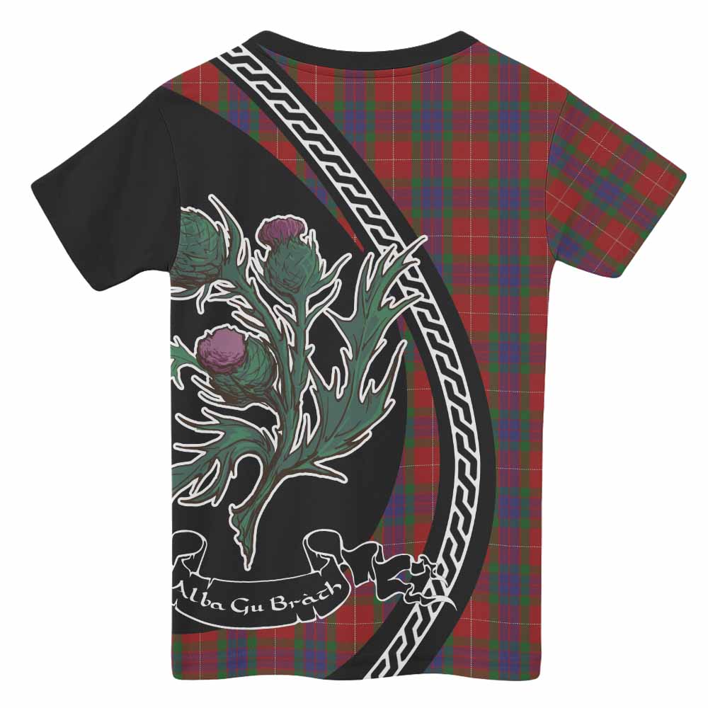 Fraser Family Crest Tartan Kid T-shirt Alba Thistle Inspired - Tartan Vibes Clothing