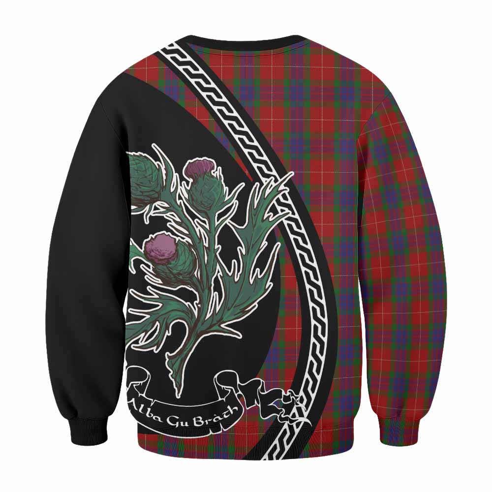 Fraser Family Crest Tartan Sweatshirt Alba Thistle Inspired - Tartan Vibes Clothing