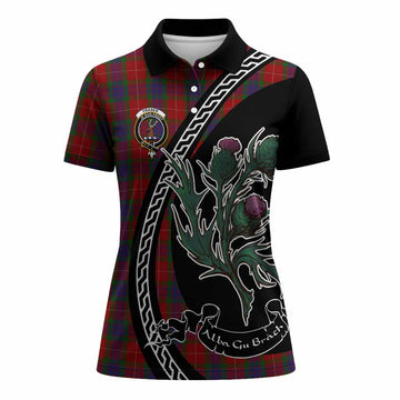 Fraser Family Crest Tartan Women Polo Shirt Alba Thistle Inspired