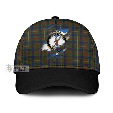 Fraser Hunting Tartan Classic Cap with Family Crest In Me Style