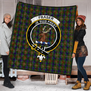 Fraser Hunting Tartan Quilt with Family Crest