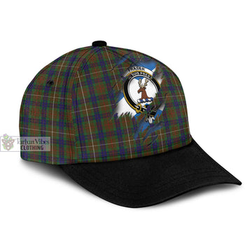 Fraser Hunting Tartan Classic Cap with Family Crest In Me Style