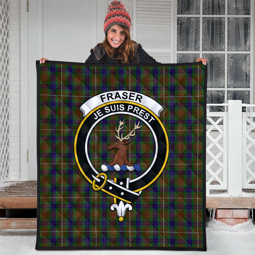 fraser-hunting-tartan-quilt-with-family-crest