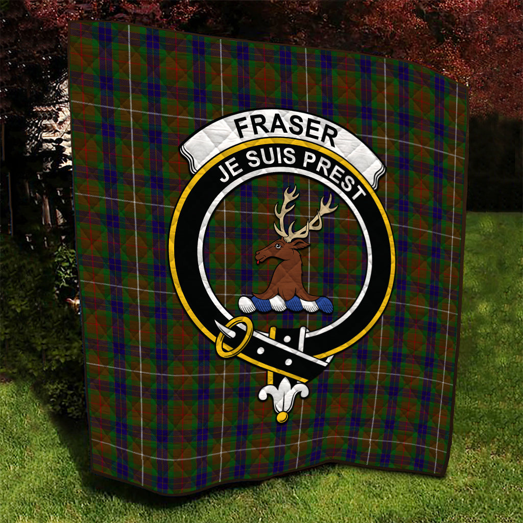 fraser-hunting-tartan-quilt-with-family-crest