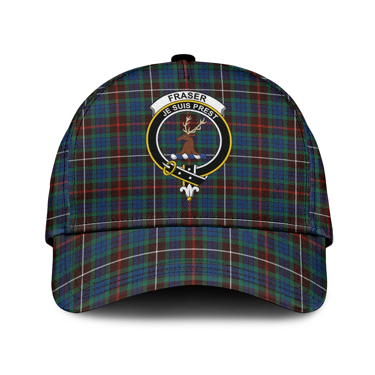 fraser-hunting-ancient-tartan-classic-cap-with-family-crest