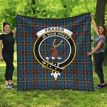 fraser-hunting-ancient-tartan-quilt-with-family-crest