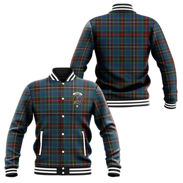 Fraser Hunting Ancient Tartan Baseball Jacket with Family Crest