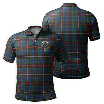 Fraser Hunting Ancient Tartan Men's Polo Shirt with Family Crest