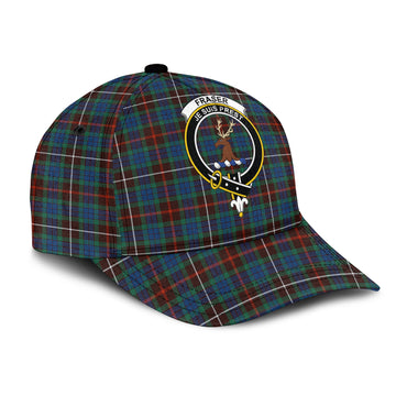Fraser Hunting Ancient Tartan Classic Cap with Family Crest
