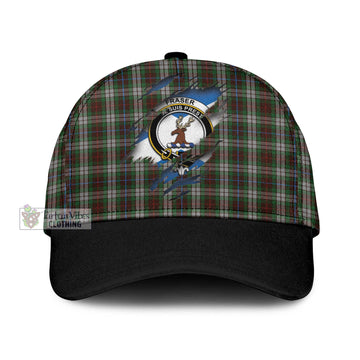 Fraser Hunting Dress Tartan Classic Cap with Family Crest In Me Style