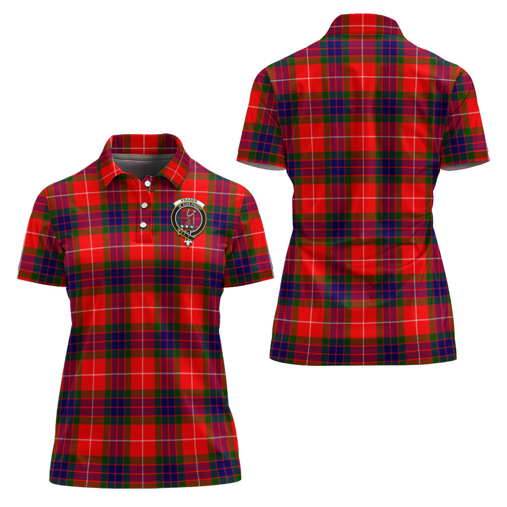 fraser-modern-tartan-polo-shirt-with-family-crest-for-women