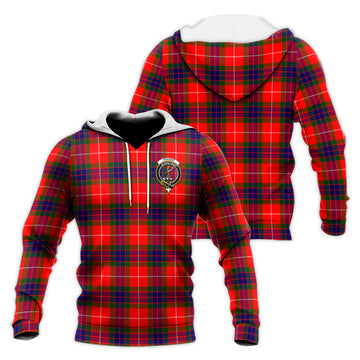 Fraser Modern Tartan Knitted Hoodie with Family Crest