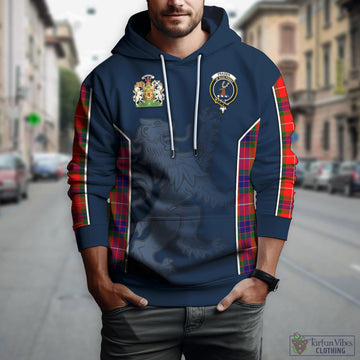 Fraser Modern Tartan Hoodie with Family Crest and Lion Rampant Vibes Sport Style