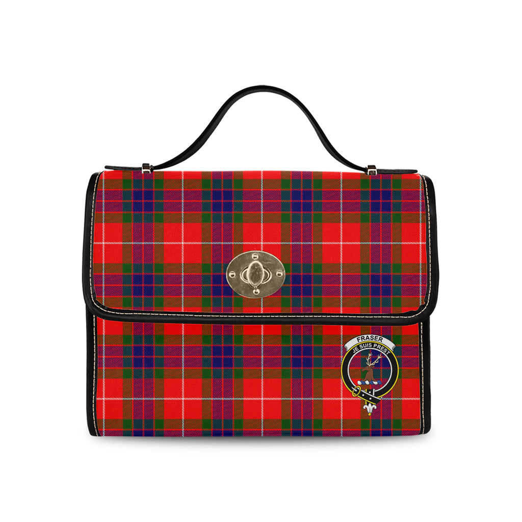 fraser-modern-tartan-leather-strap-waterproof-canvas-bag-with-family-crest