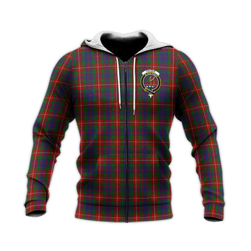 Fraser of Lovat Tartan Knitted Hoodie with Family Crest