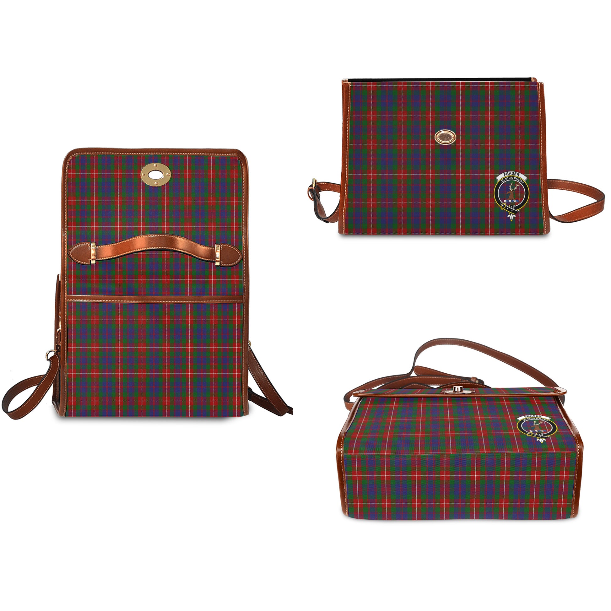 fraser-of-lovat-tartan-leather-strap-waterproof-canvas-bag-with-family-crest