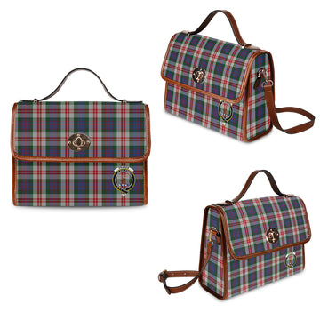 Fraser Red Dress Tartan Waterproof Canvas Bag with Family Crest