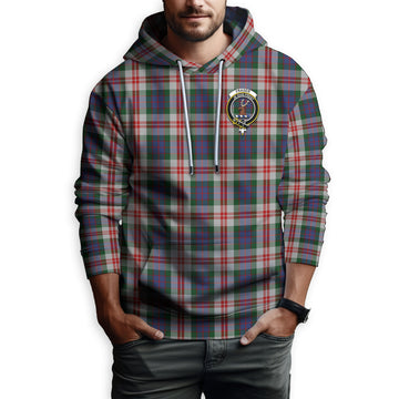 Fraser Red Dress Tartan Hoodie with Family Crest