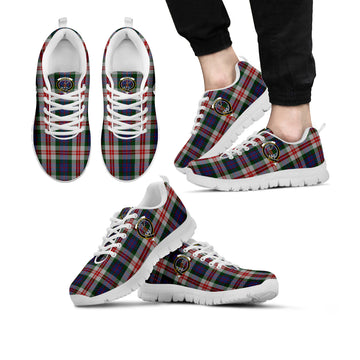 Fraser Red Dress Tartan Sneakers with Family Crest