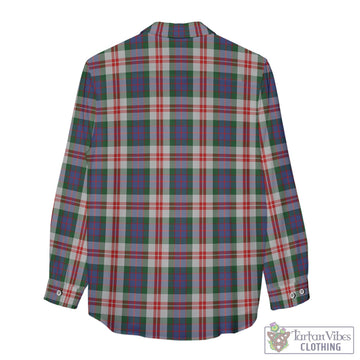 Fraser Red Dress Tartan Womens Casual Shirt with Family Crest