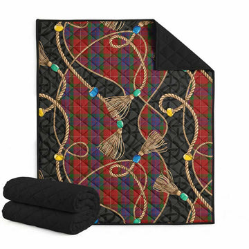 Fraser Scottish Tartan Twisted Ropes Stylized Premium Quilt Super King Quilt 91" x 110" - Tartan Vibes Clothing