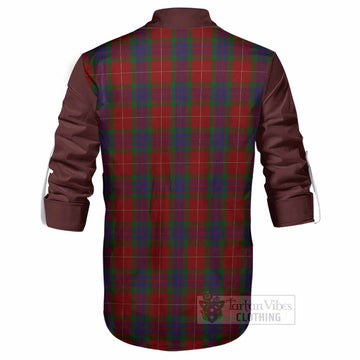 Fraser Tartan Accent Ghillie Shirt with Family Crest