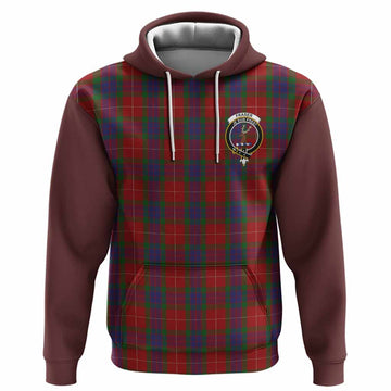 Fraser Tartan Accent Hoodie with Family Crest