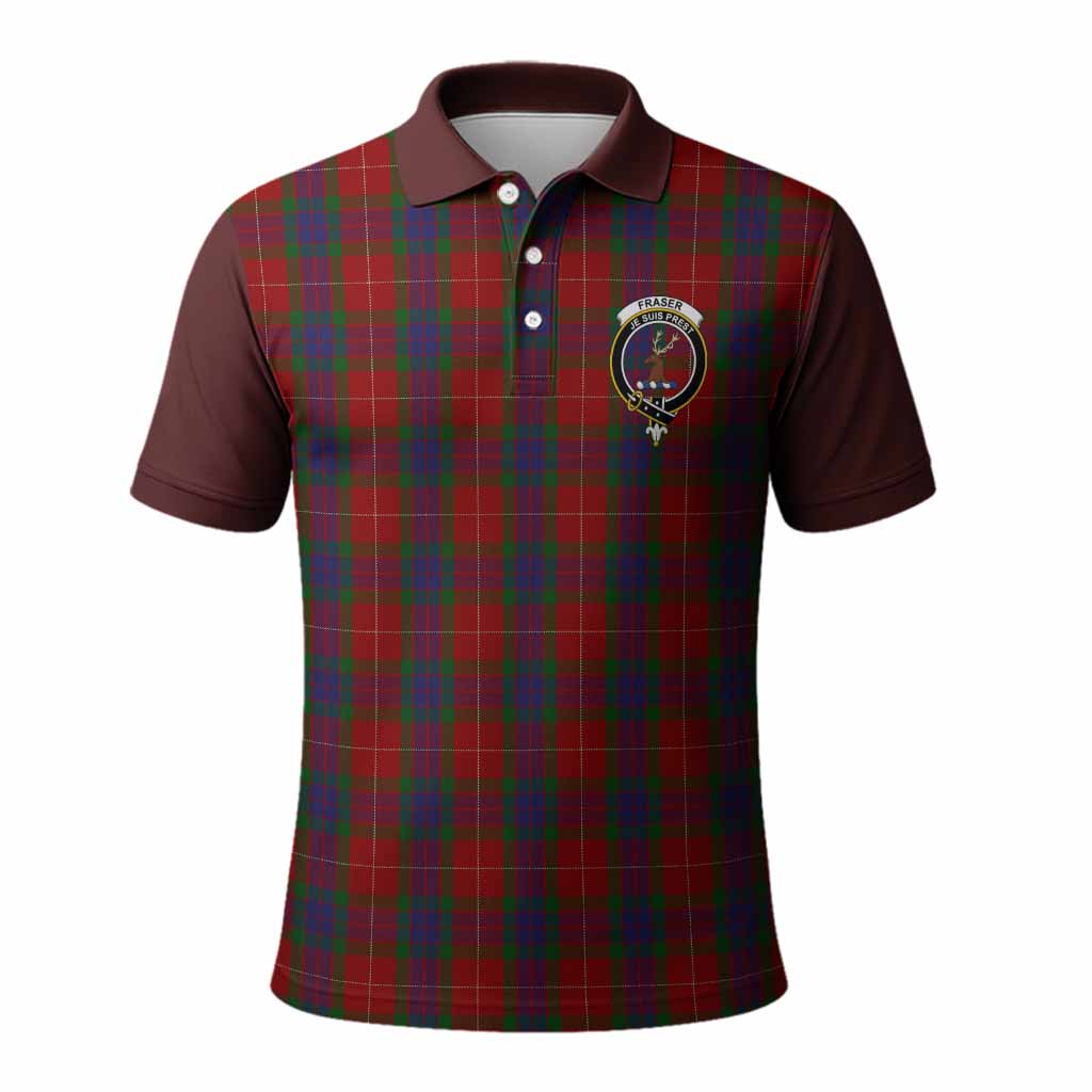 Fraser Tartan Accent Polo Shirt with Family Crest