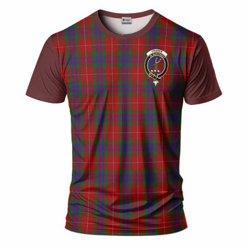 Fraser Tartan Accent T-Shirt with Family Crest