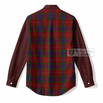 Fraser Tartan Accent Women Casual Shirt with Family Crest