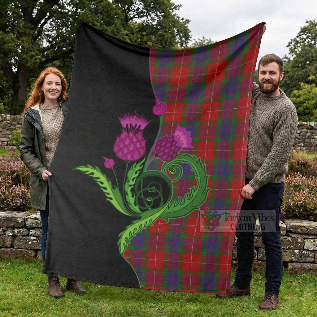 Fraser Tartan Blanket Traditional Scottish Thistle - Tartan Vibes Clothing