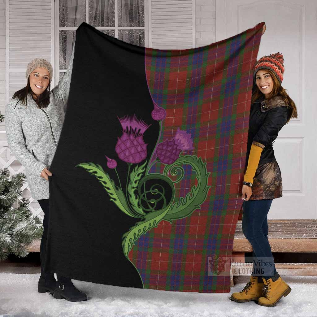 Fraser Tartan Blanket Traditional Scottish Thistle - Tartan Vibes Clothing