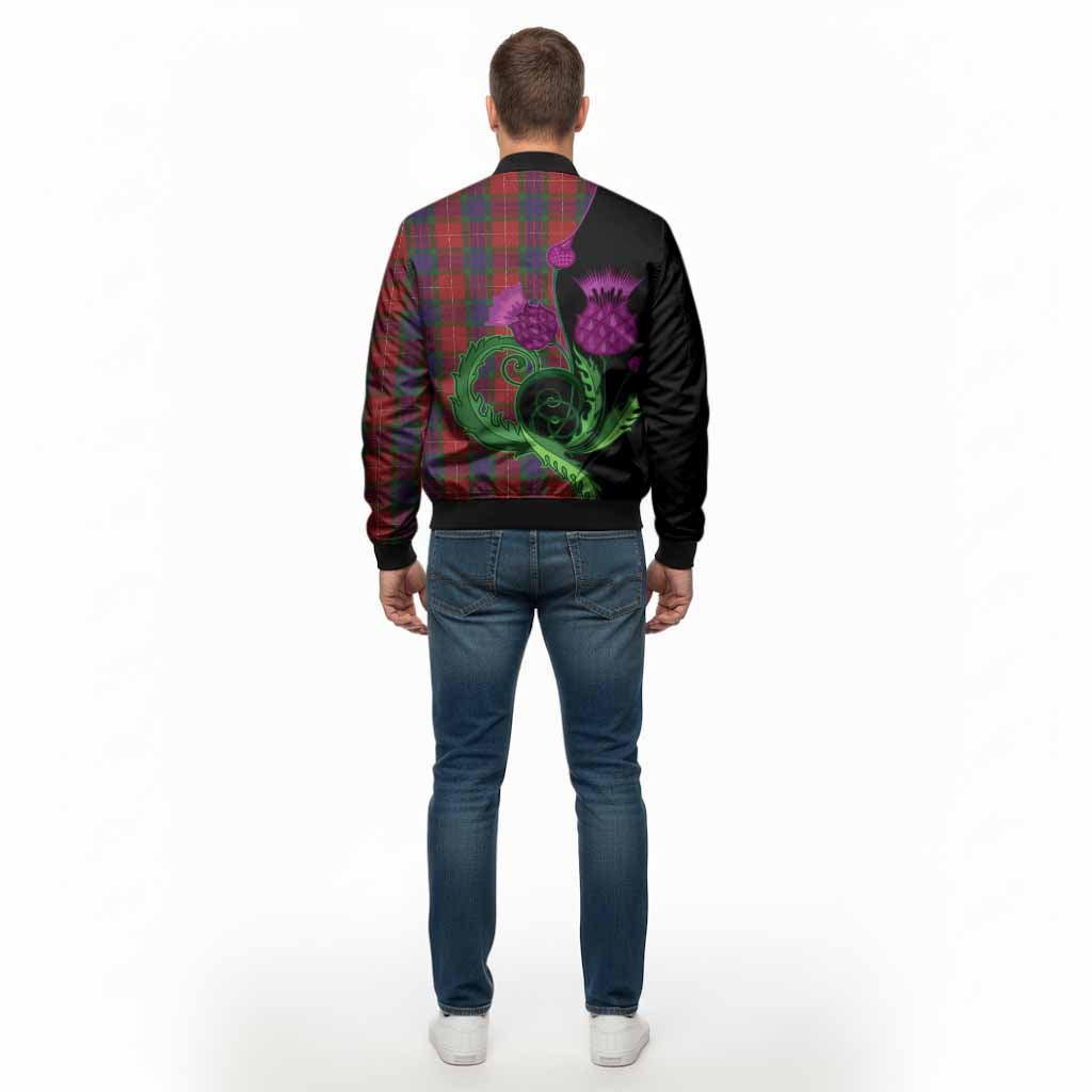 Fraser Tartan Bomber Jacket Traditional Scottish Thistle