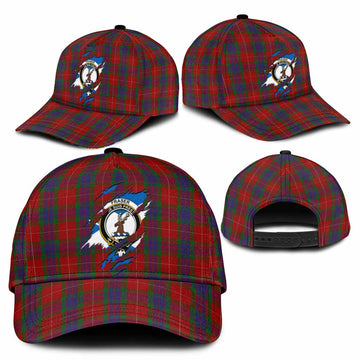Fraser Tartan Classic Cap with Family Crest In Me Style