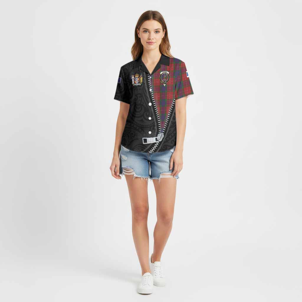 Fraser Tartan Cotton Hawaiian Shirt New Zealand Pattern Unique Zipper Stylized