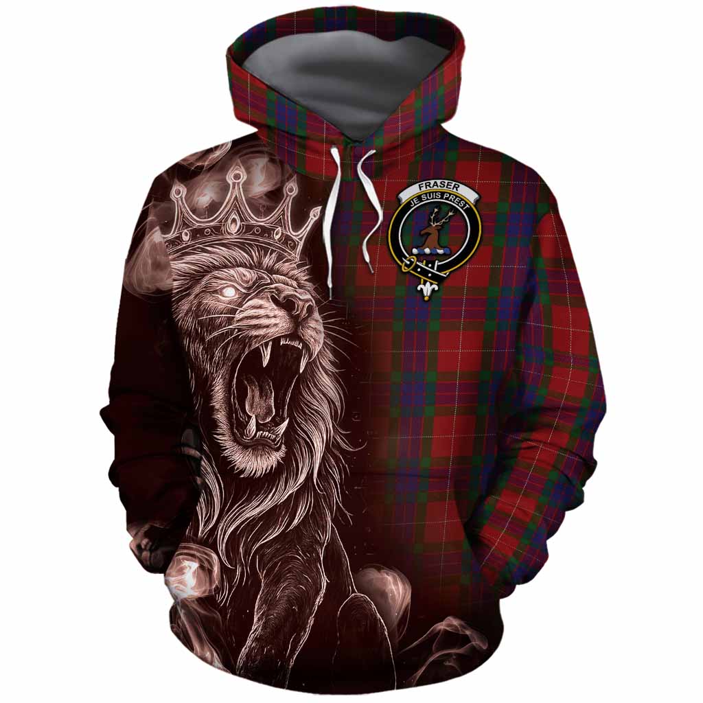 Fraser Tartan Cotton Hoodie Roaring Lion Heritage