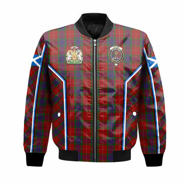 Fraser Tartan Crest Bomber Jacket Scotland Coat of Arm Flag Style
