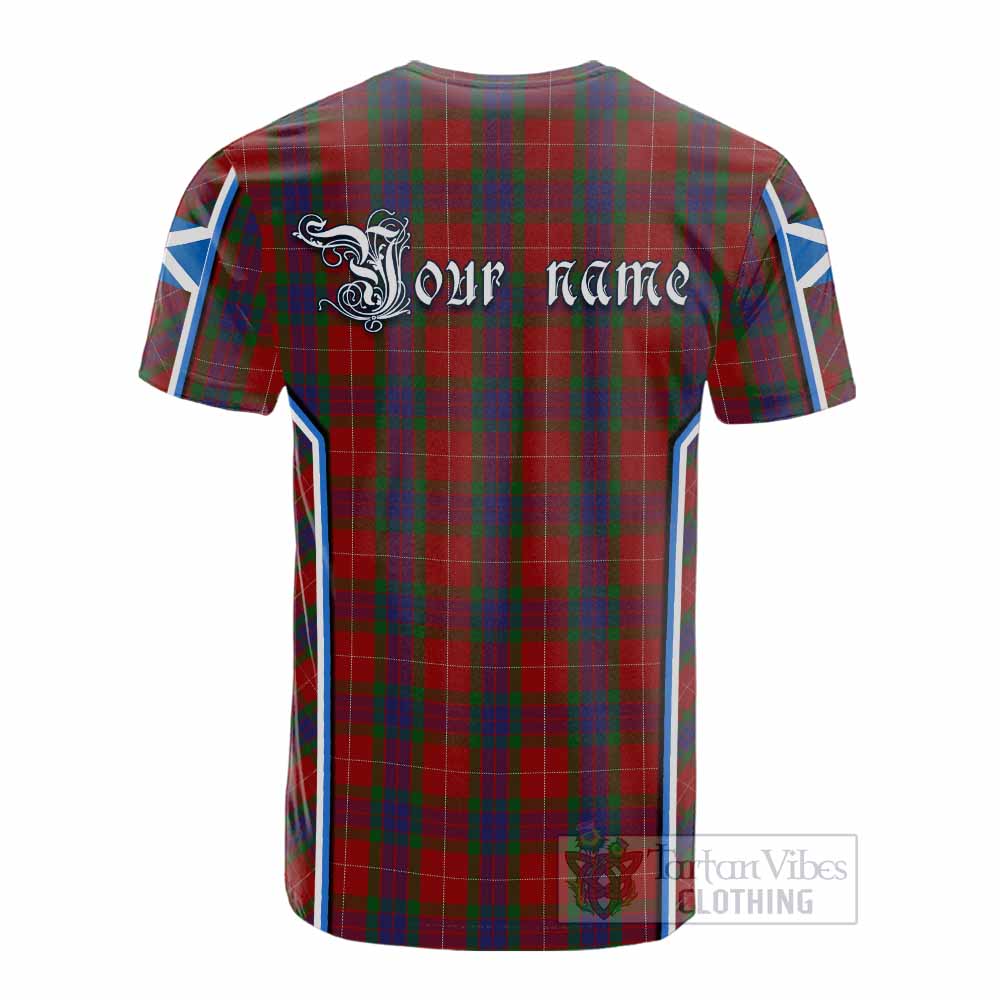 Fraser Tartan Crest Cotton T-shirt Scotland Coat of Arm Flag Style - Tartan Vibes Clothing