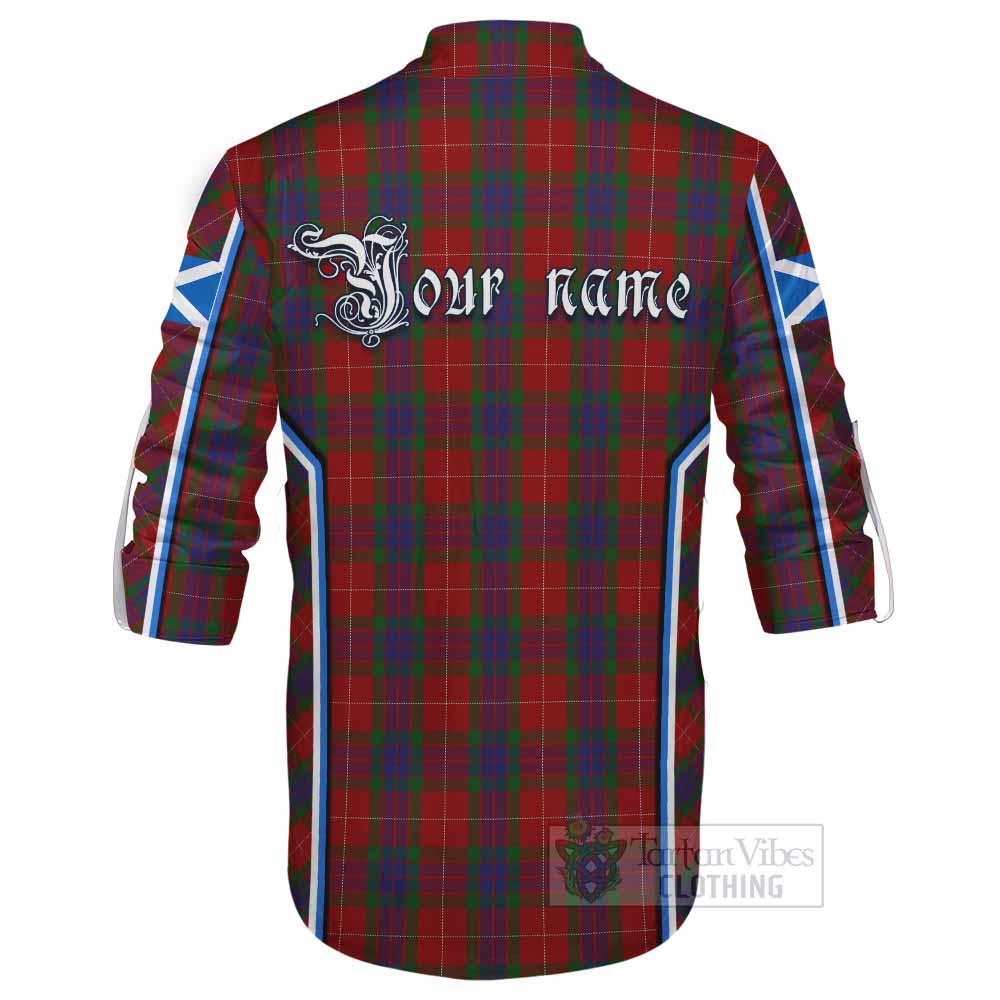 Fraser Tartan Crest Ghillie Kilt Shirt Scotland Coat of Arm Flag Style - Tartan Vibes Clothing