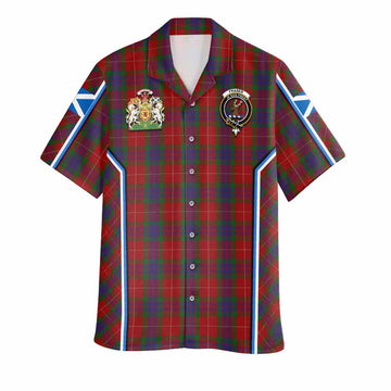 Fraser Tartan Crest Hawaiian Shirt Scotland Coat of Arm Flag Style - Tartan Vibes Clothing