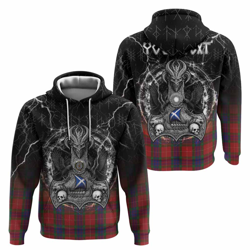 Fraser Tartan Crest Hoodie Celtic Odin's Raven Legacy