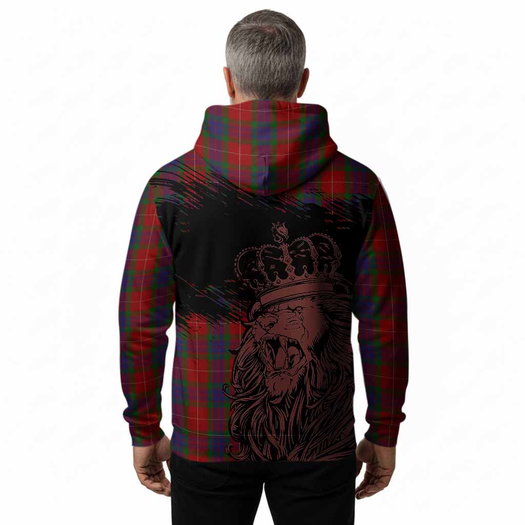 Fraser Tartan Crest Hoodie Crowned Lion Heritage Style