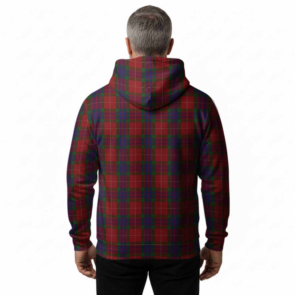 Fraser Tartan Crest Hoodie Ferocious Lion Style