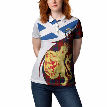 Fraser Tartan Crest Lion Rampant Women Polo Shirt Classic Scottish Style Women - Tartan Vibes Clothing
